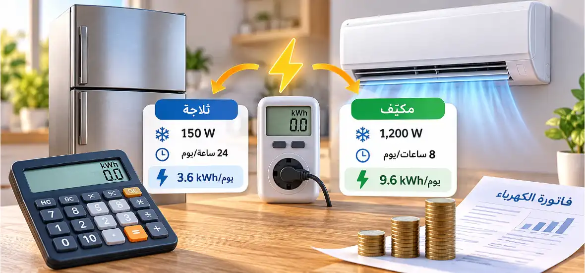 مقارنة استهلاك جهازين: القدرة الأقل لا تكفي وحدها