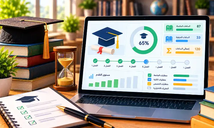 حاسبة الساعات المتبقية للتخرج