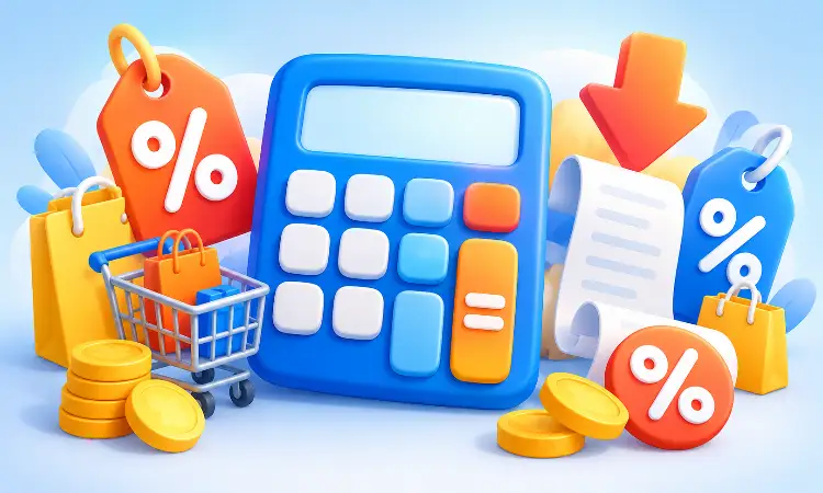 حاسبة الخصم والسعر بعد الخصم