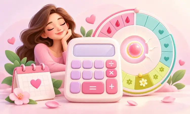 حاسبة الدورة الشهرية وأيام التبويض