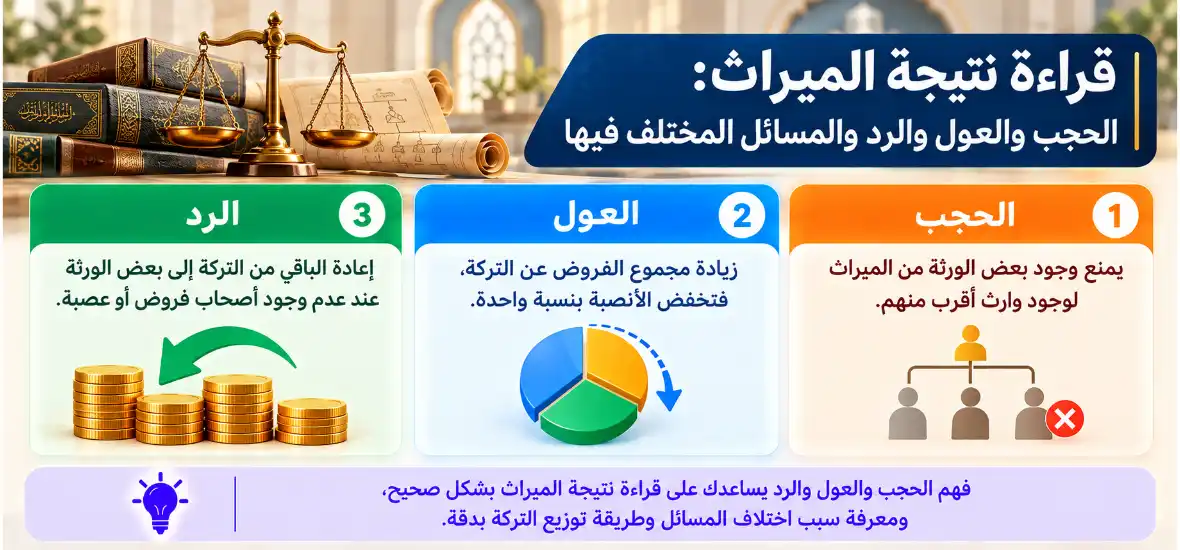 قبل تقسيم الميراث: كيف تحسب صافي التركة ونصيب كل وارث؟