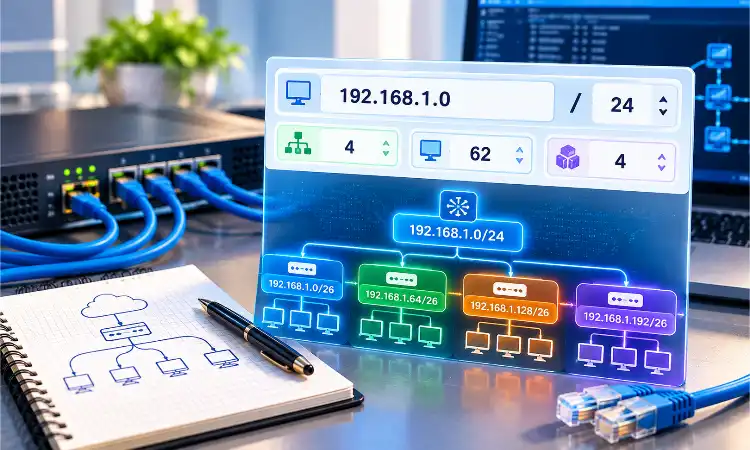 حاسبة تقسيم الشبكة IPv4